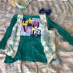 Girl’s Cute Justice Top Set